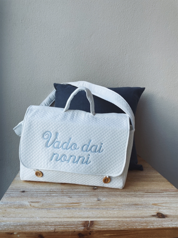 BORSA MATELASSE BIANCO