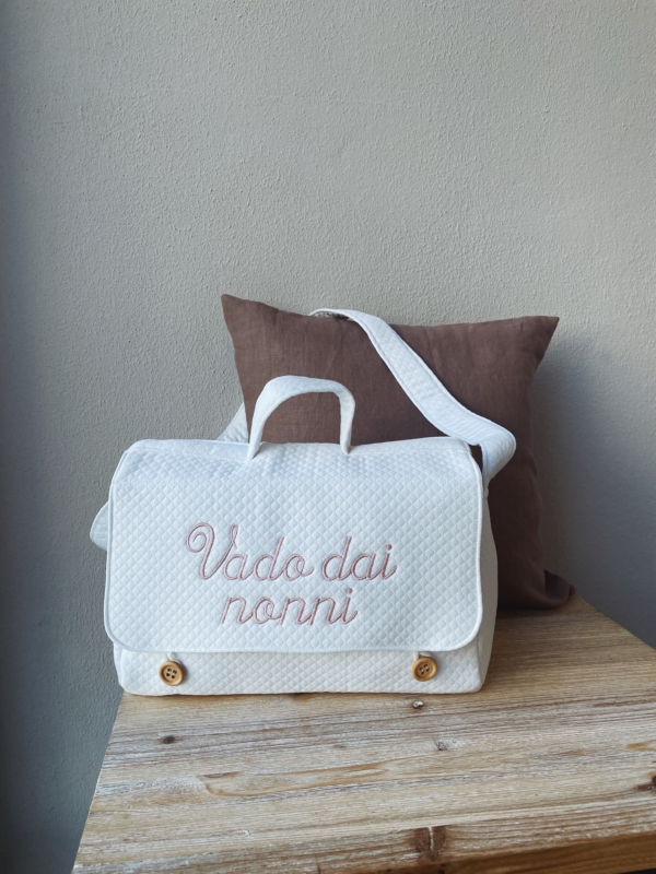 BORSA MATELASSE BIANCO