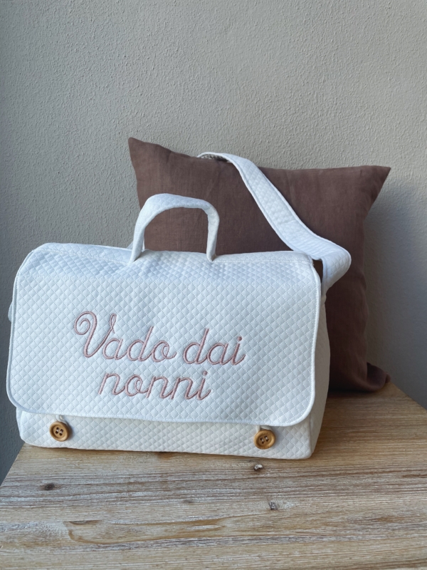 BORSA MATELASSE BIANCO