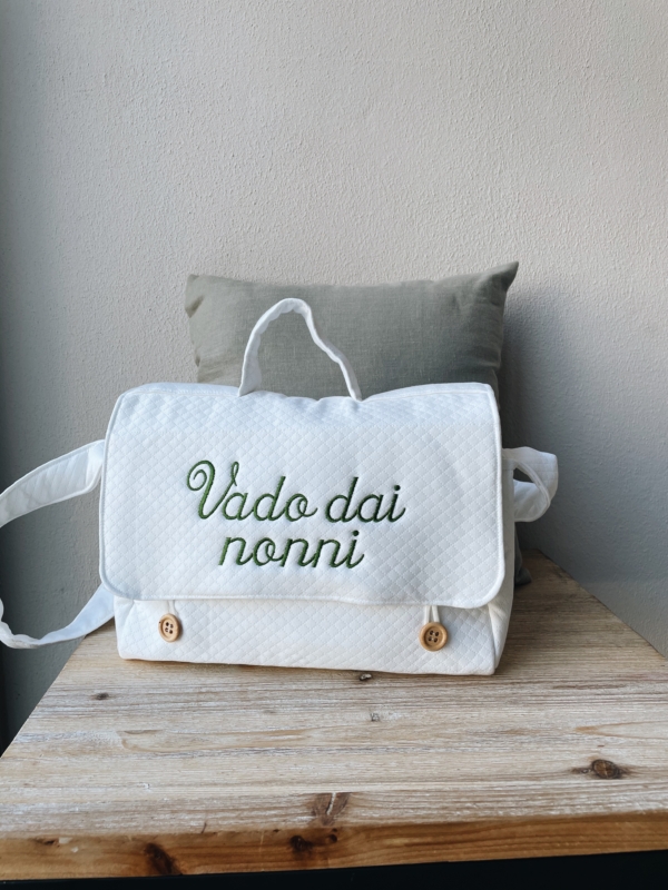 BORSA MATELASSE BIANCO