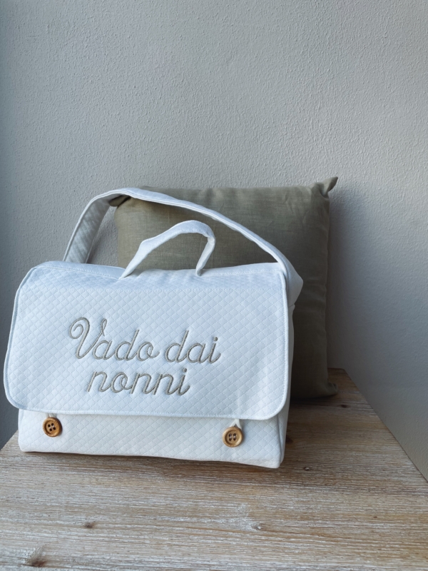 BORSA MATELASSE BIANCO