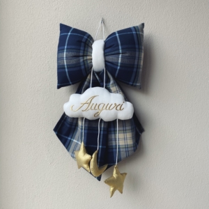 FIOCCO NATALIZIO CON RICAMO