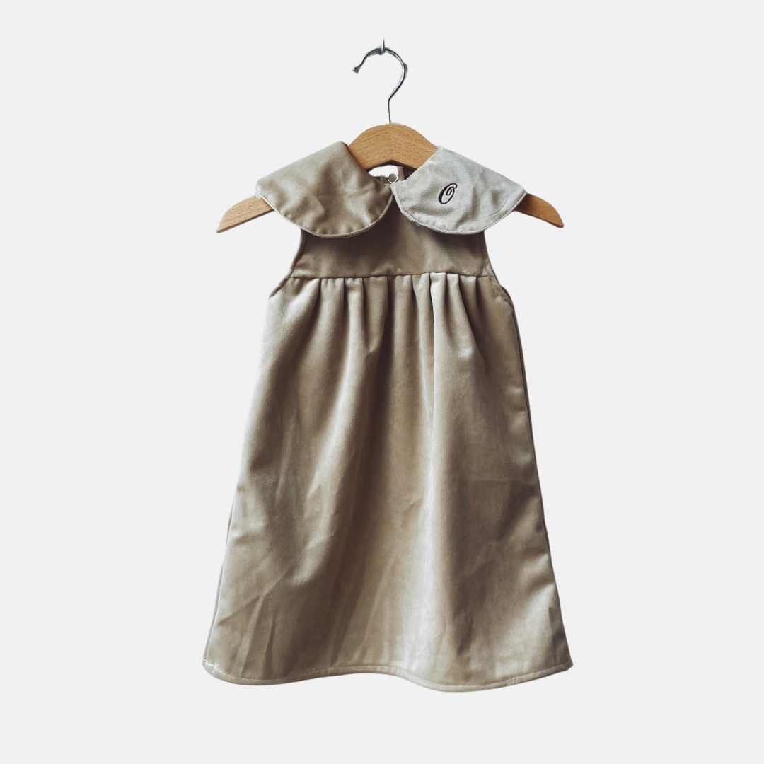 VESTITO SCAMICIATO MAXI COLLETTO IN VELLUTO