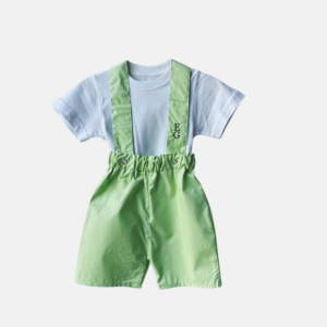BOXER CON BRETELLE IN COTONE TINTA UNITA