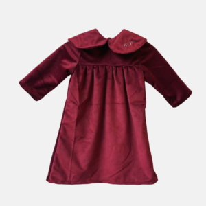 VESTITO MANICA LUNGA MAXI COLLETTO IN VELLUTO
