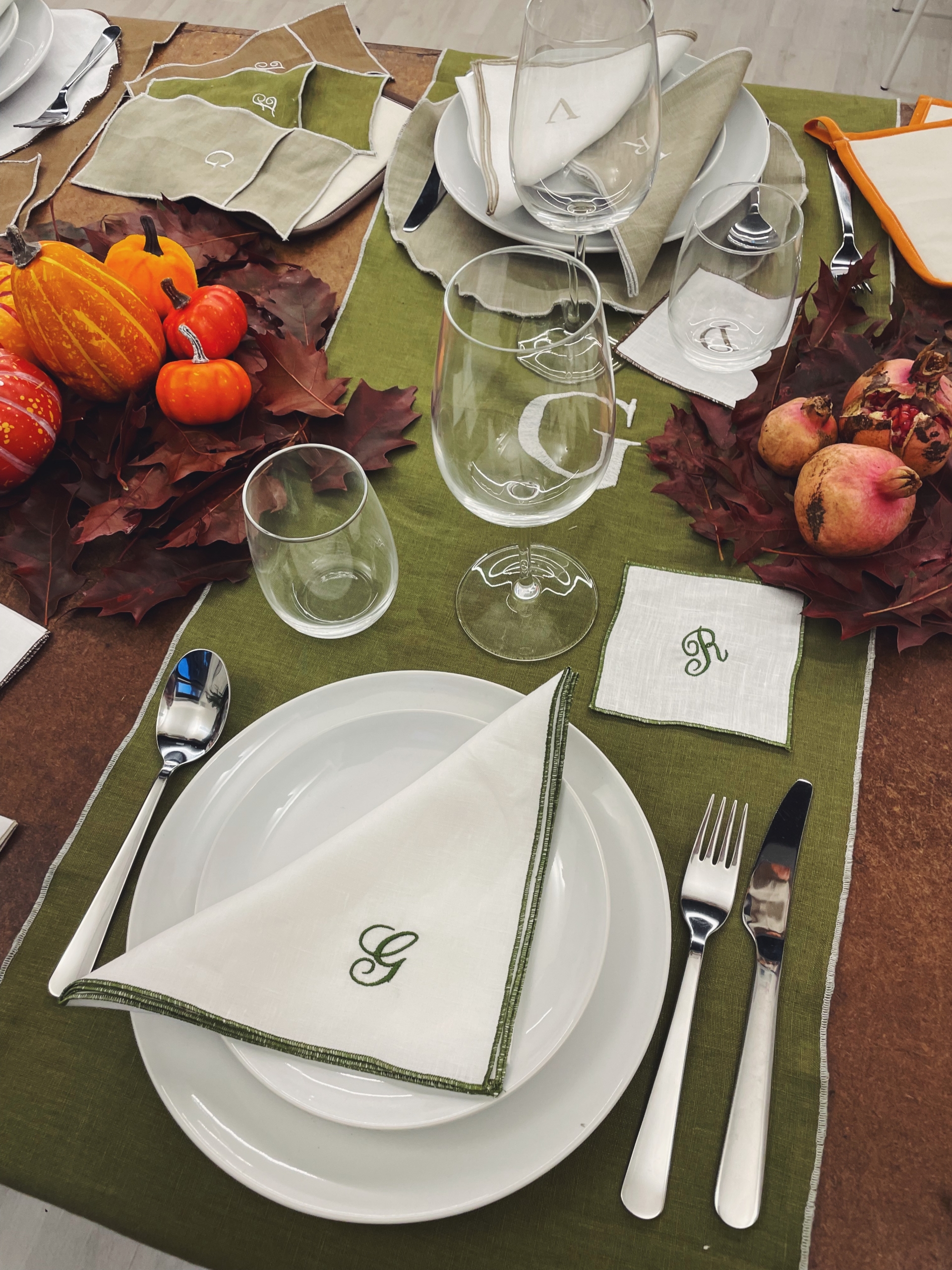 SOTTOBICCHIERE LINO BIANCO – AUTUNNO