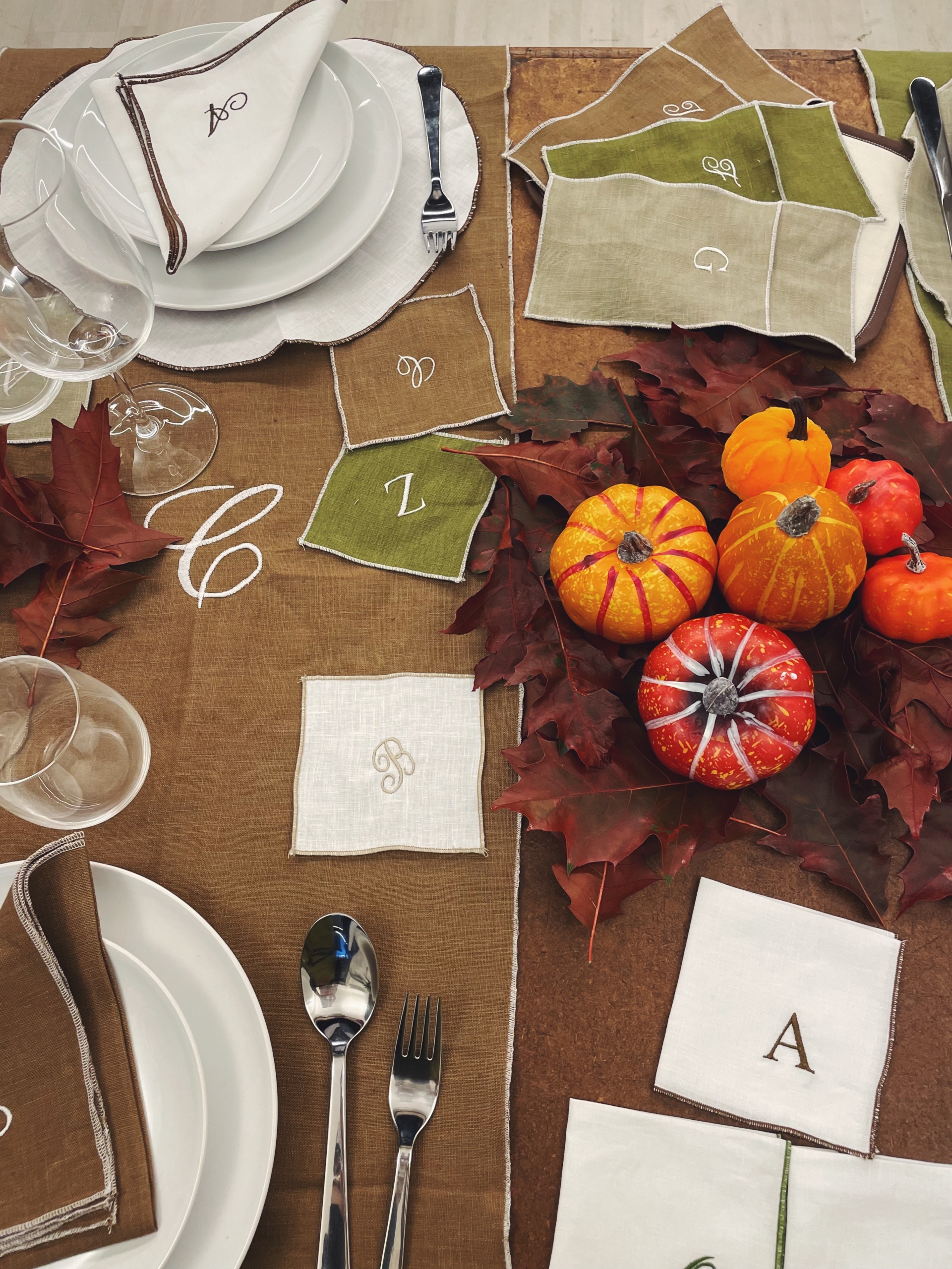 SOTTOBICCHIERE LINO COLORATO – AUTUNNO