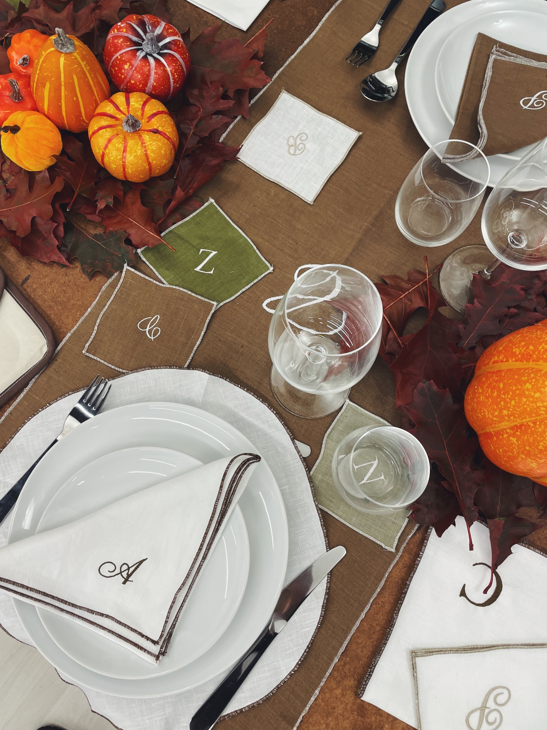SOTTOBICCHIERE LINO COLORATO – AUTUNNO