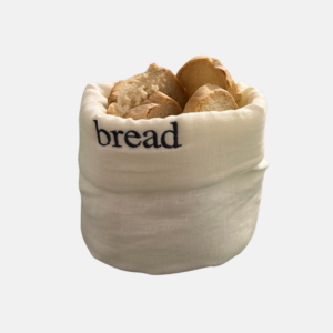 CESTINO PER PANE IN LINO ricamo "bread"