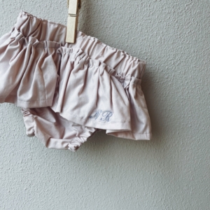 CULOTTE CON GALA COTONE 74cm ricamo: NR