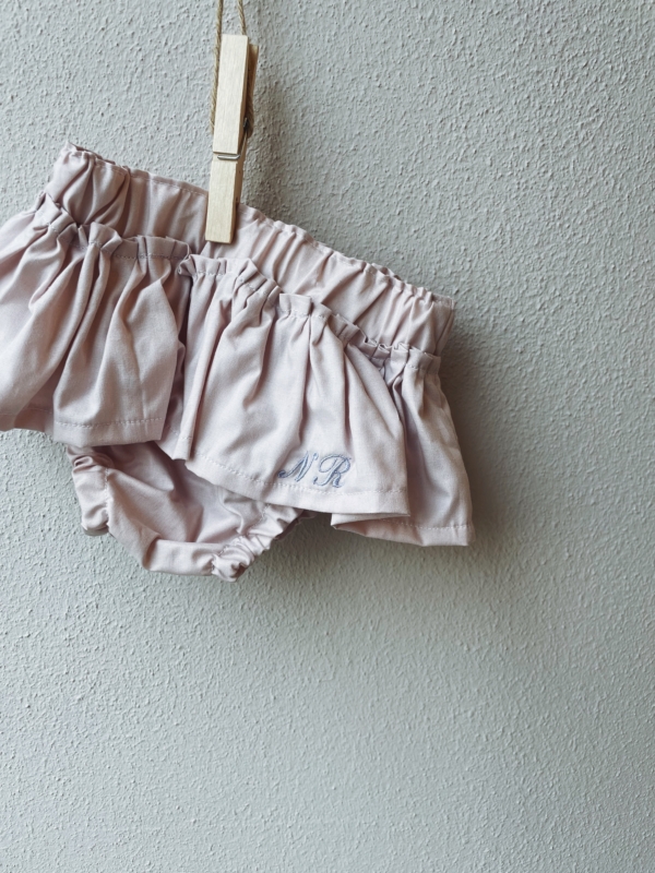CULOTTE CON GALA COTONE 74cm ricamo: NR