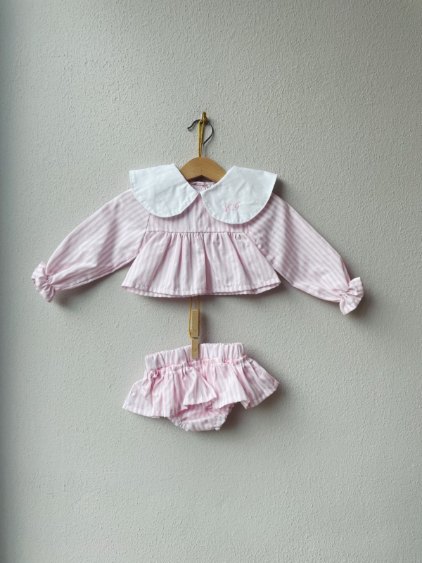COMPLETO CAMICIA e CULOTTE 62cm ricamo: EG