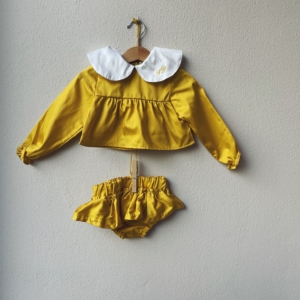 COMPLETO CAMICIA e CULOTTE 74cm ricamo: SP