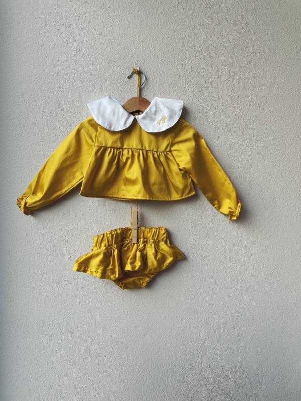 COMPLETO CAMICIA e CULOTTE 74cm ricamo: SP