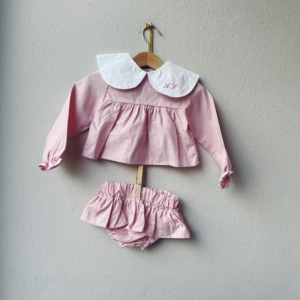 COMPLETO CAMICIA e CULOTTE 74cm ricamo: AS