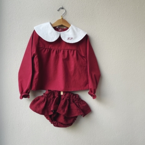 COMPLETO CAMICIA e CULOTTE 98cm ricamo: GP