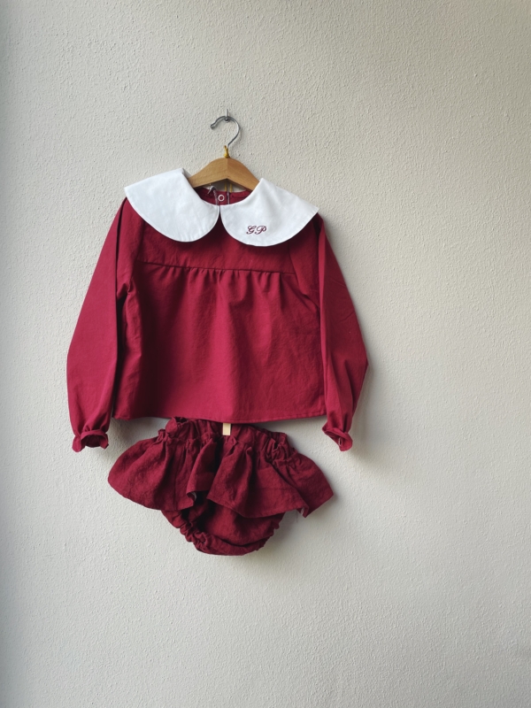 COMPLETO CAMICIA e CULOTTE 98cm ricamo: GP