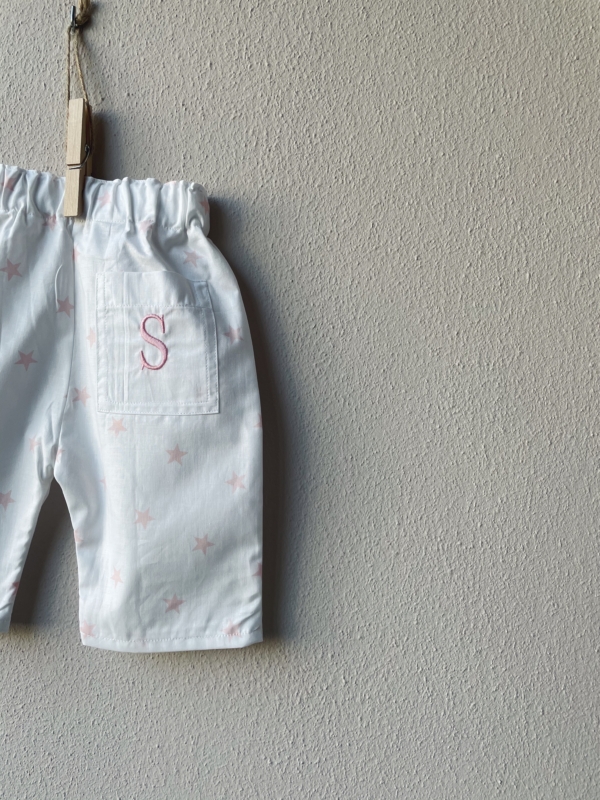 PANTALONE TASCA 74cm ricamo: S
