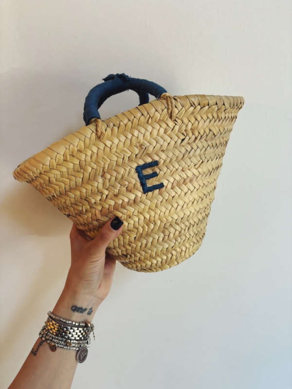 BORSA PAGLIA PICCOLA ricamo: E