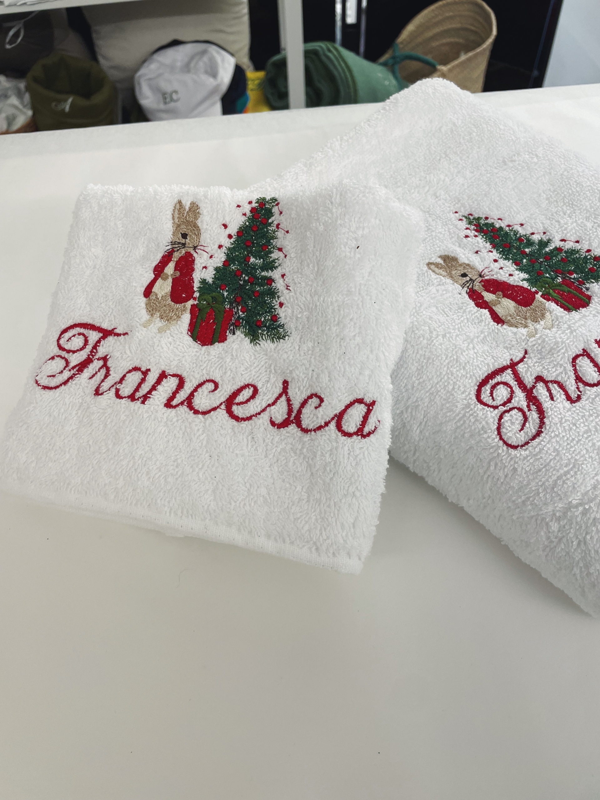 COPPIA ASCIUGAMANI 420gr - NATALE