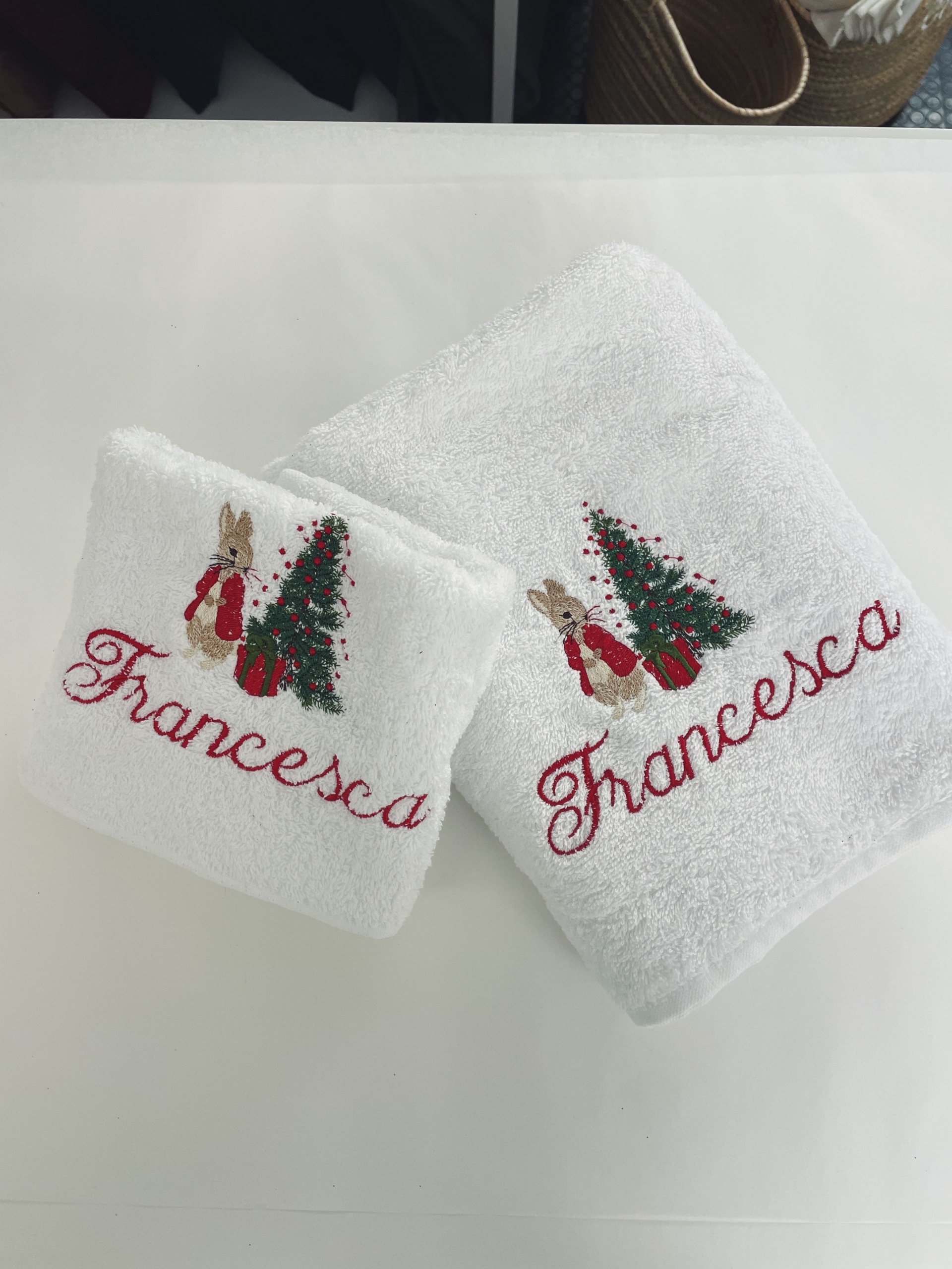 COPPIA ASCIUGAMANI 420gr - NATALE