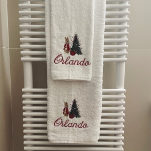 COPPIA ASCIUGAMANI 420gr - NATALE