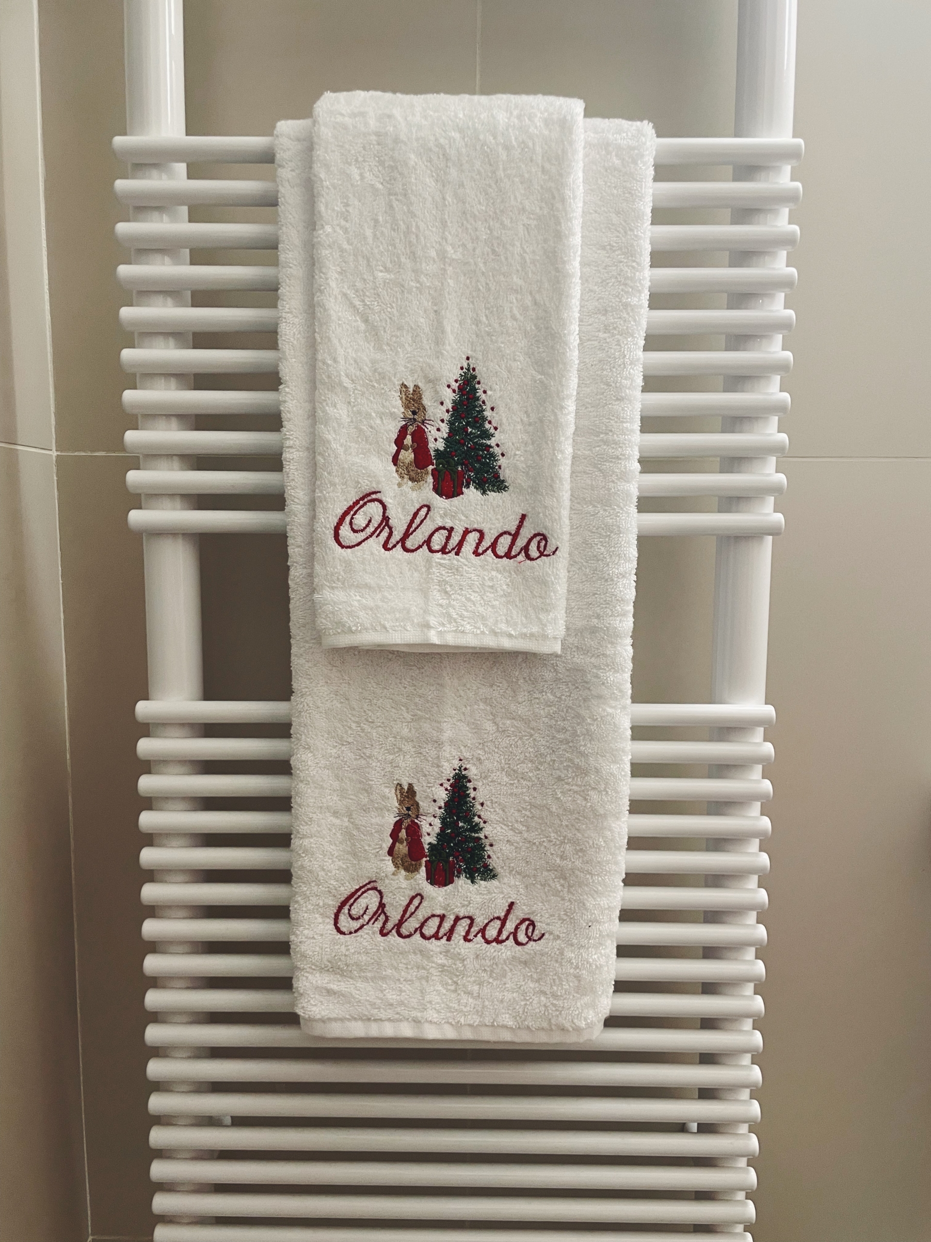 COPPIA ASCIUGAMANI 420gr - NATALE