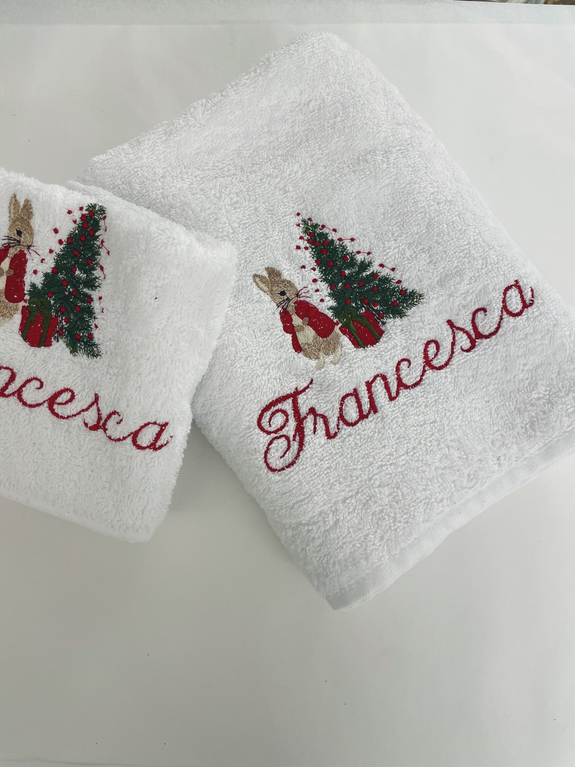 COPPIA ASCIUGAMANI 420gr - NATALE