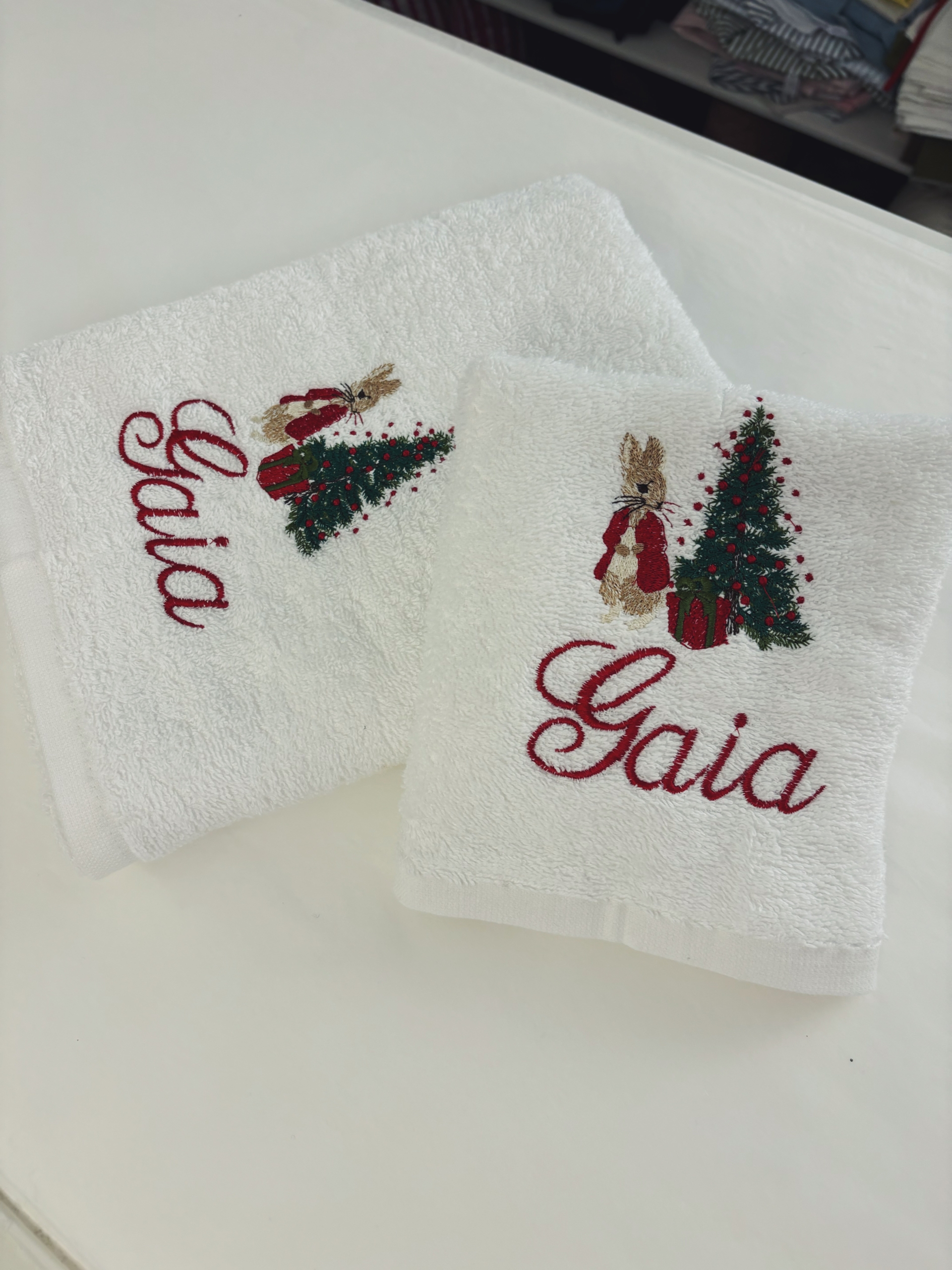 COPPIA ASCIUGAMANI 420gr - NATALE