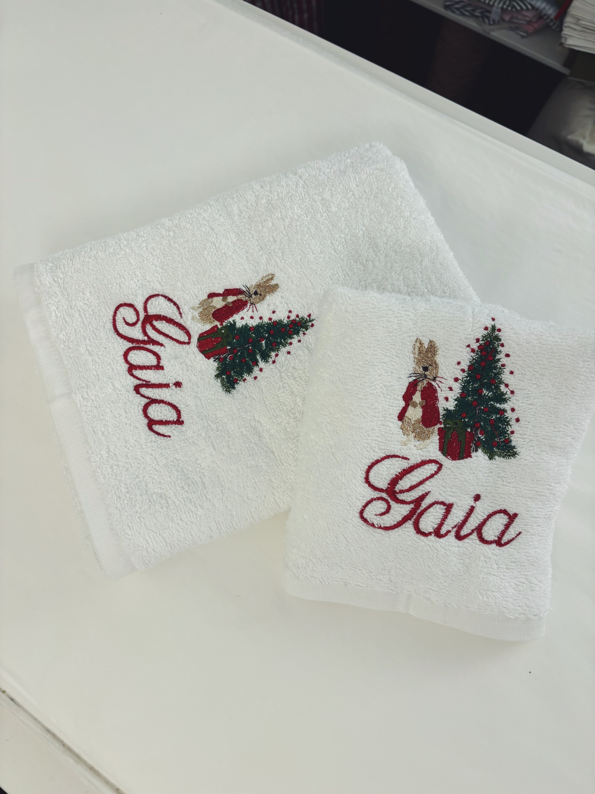 COPPIA ASCIUGAMANI 420gr - NATALE