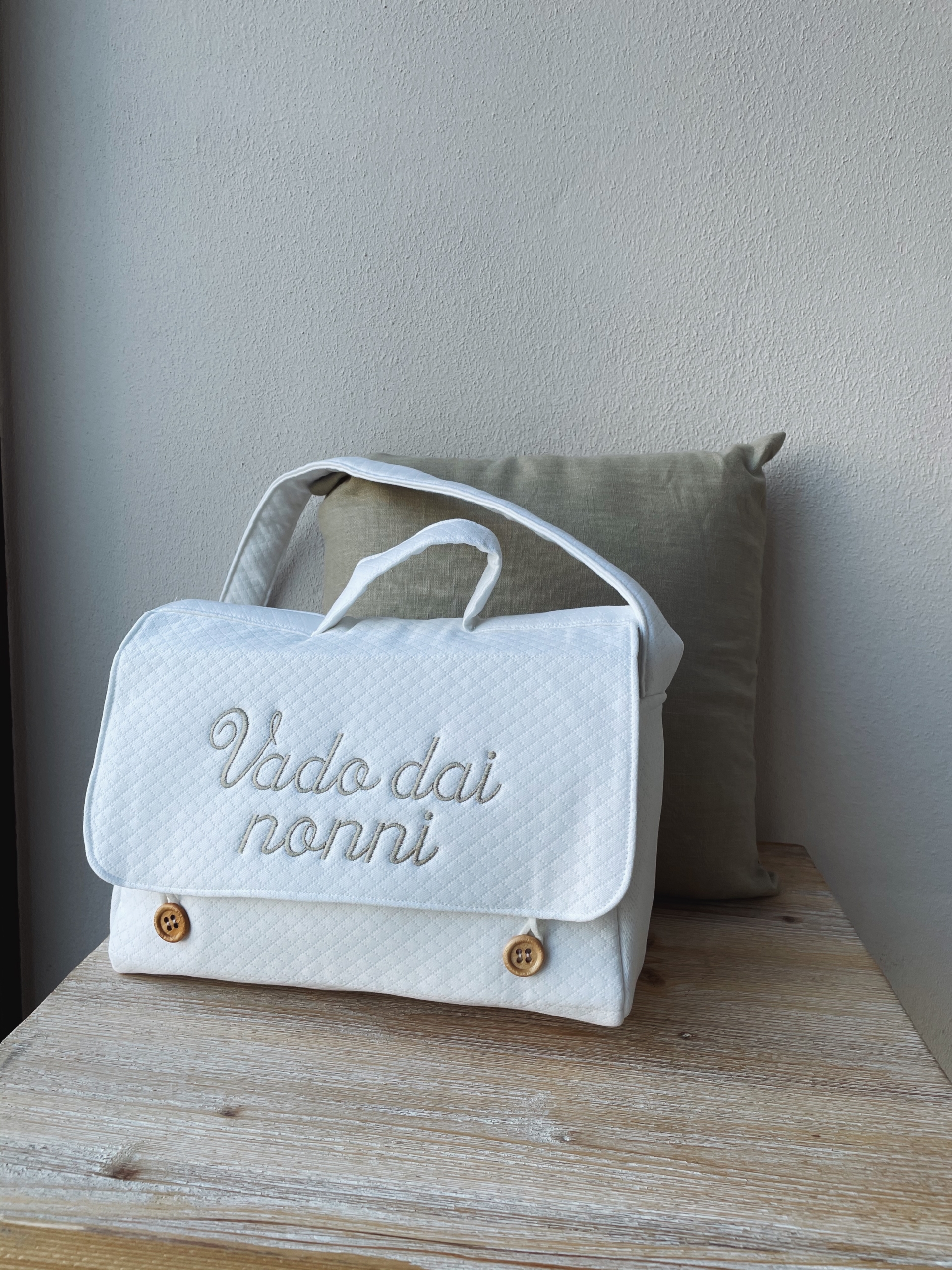 BORSA BAMBINO MATELASSE BIANCO