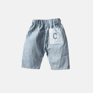 PANTALONE IN COTONE FANTASIA CON TASCA RICAMATA