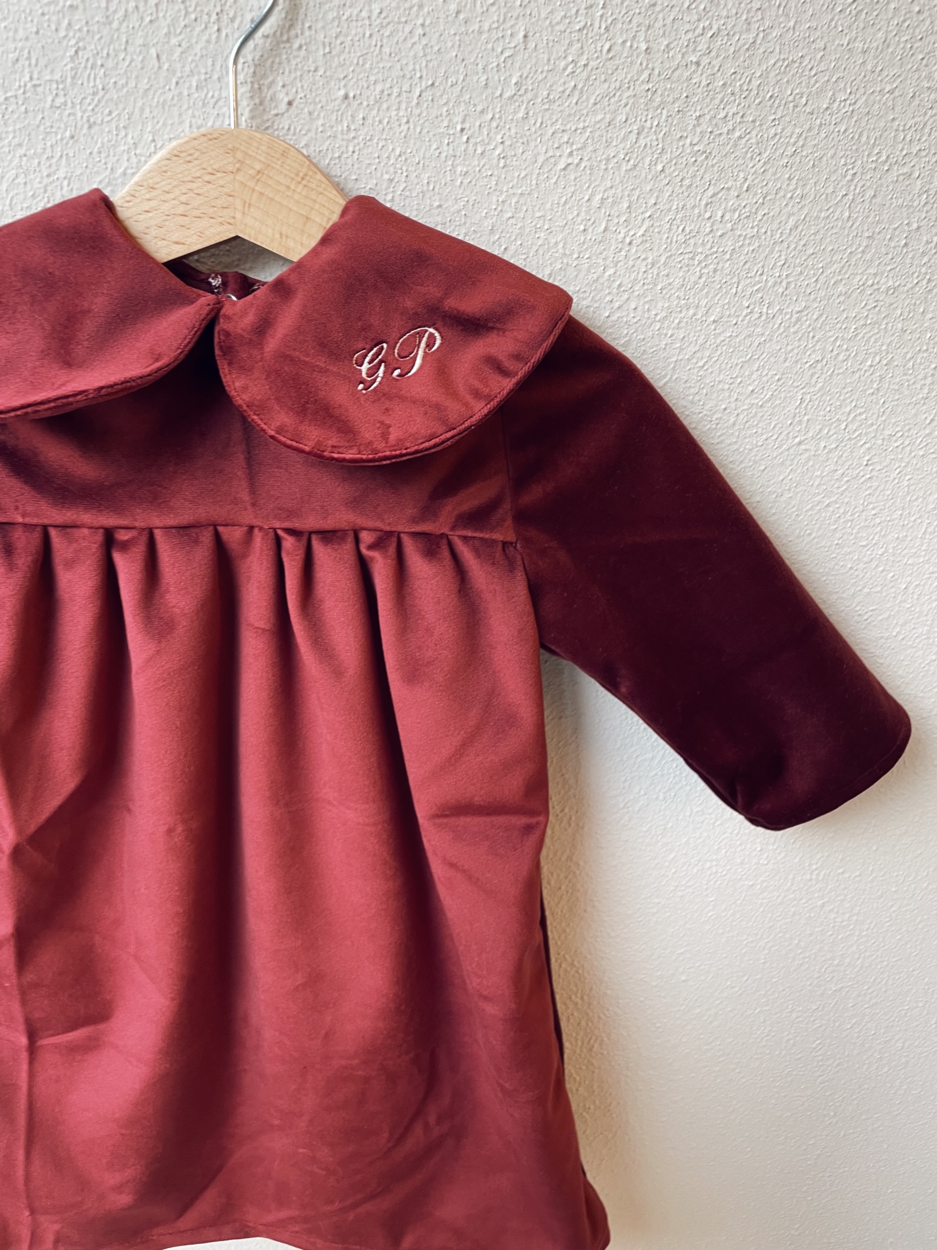 VESTITO MANICA LUNGA MAXI COLLETTO IN VELLUTO