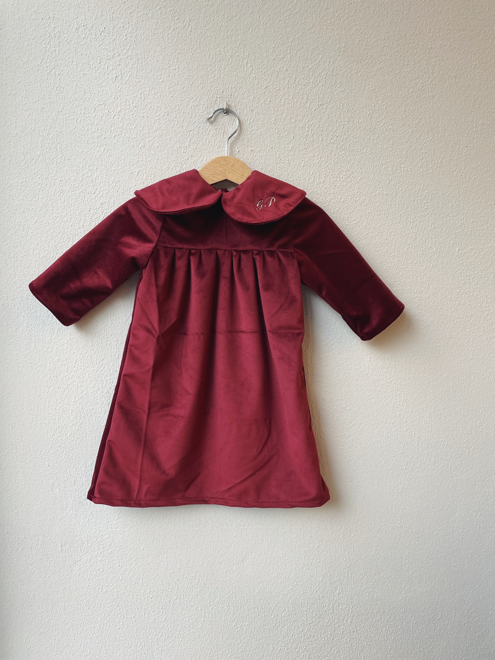 VESTITO MANICA LUNGA MAXI COLLETTO IN VELLUTO