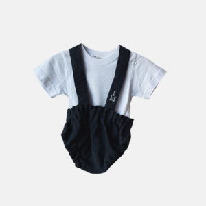 CULOTTE CON BRETELLE IN COTONE TINTA UNITA