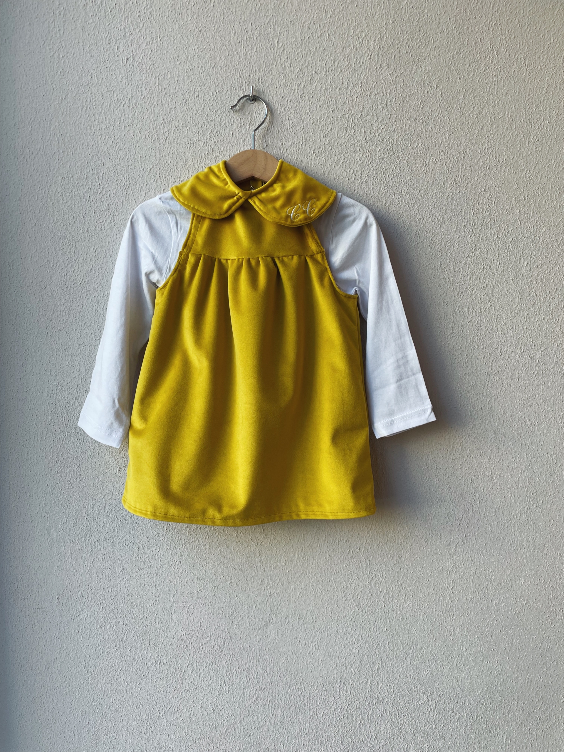 VESTITO SCAMICIATO MAXI COLLETTO IN VELLUTO